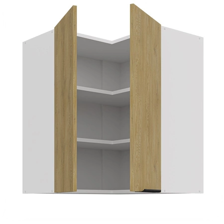 Szafka kuchenna narożna wisząca Cremona 60x60 GN-72 2F metalowy uchwyt krawędziowy szafka odporna na działanie wilgoci i uszkodzenia