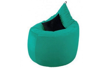 Pufa Rest żółta nowoczesny design pufy wykonanie z miękkiej tkaniny minky wszyty zamek ułatwiający czyszczenie