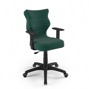 Krzesło do biurka Duo zielone dopasowane do wzrostu 159-188 cm ergonomiczne krzesło obrotowe z regulowanymi podłokietnikami