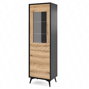 Witryna Gusto 54 cm czarna / dąb evoke designerski i komfortowy mebel do nowoczesnych oraz funkcjonalnych wnętrz