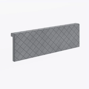 Nakładka tapicerowana na zagłówek łóżka Rico szary popiel funkcjonalny i wygodny dodatek do łóżka pikowany zagłówek