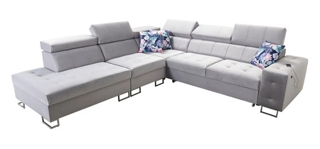 Narożnik z funkcją spania Hampton IX granatowy lewostronny stylowy i nowoczesny design narożnika idealny mebel do każdej aranżacji