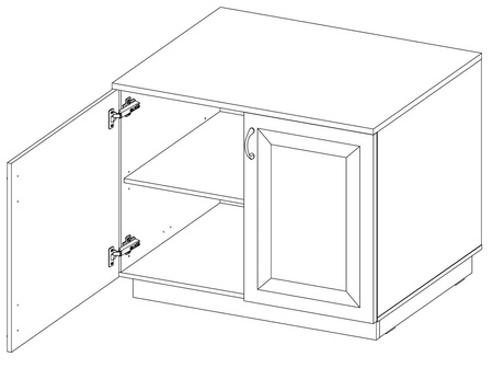 Komoda Scandi 100 cm dąb artisan / biały użytkowa i funkcjonalna komoda stylowe frezowane fronty metalowe uchwyty