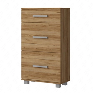 Szafka na buty Maximus 55 cm dąb catania nowoczesny design szafki z szufladą na prowadnicach rolkowych obrzeża szafy wykończone specjalną okleiną