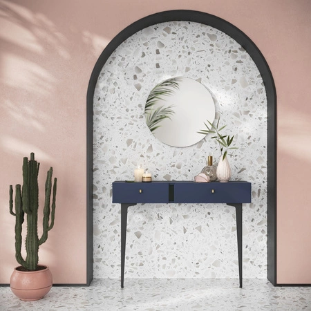 Lustro wiszące Colours 57 cm funkcjonalny dodatek do toaletki oraz przedpokoju okrągłe lustro idealne do garderoby