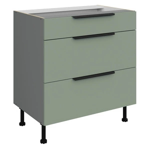 Szafka kuchenna stojąca z szufladami Treviso Ant 80 D 3S BB odporna na uszkodzenia wykończenie frontów w technologii anti fingerprint