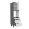 Słupek kuchenny Corato Ant 60 DPS-215 3S 1F szafka z szufladami do zabudowy piekarnika fronty wykonane w technologii anti fingerprint