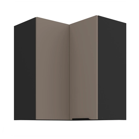 Szafka kuchenna narożna wisząca Fiuggi Bl 60x60 GN-72 2F odporna na uszkodzenia wykończenie frontów w technologii anti fingerprint