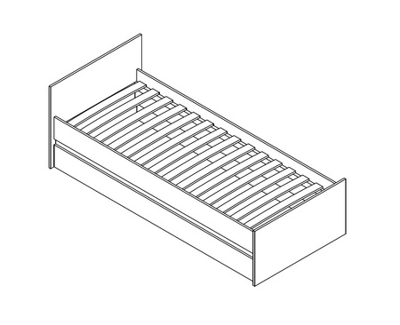 Łóżko Simple 90x200 cm pudrowy róż wygodne i komfortowe łóżko do pokoju dziewczęcego z wysokim zagłówkiem