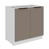 Szafka kuchenna stojąca z półką Fiuggi Wh 80 D 2F BB szafka odporna na uszkodzenia wykończenie frontów w technologii anti fingerprint