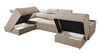 Narożnik z funkcją spania Tesalia VI beżowy prawostronny nowoczesny i komfortowy narożnik z funkcją przesuwanego oparcia