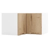 Szafka kuchenna narożna wisząca Zova 60x60 WRN/36 biały / dąb halifax frezowane uchwyty odporność na wilgoć parę wodną i uszkodzenia