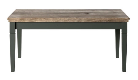 Stolik kawowy Evora 110 cm butelkowa zieleń zachwyci miłośników wyrazistych wnętrz atrakcyjny wizualnie oraz funkcjonalnie