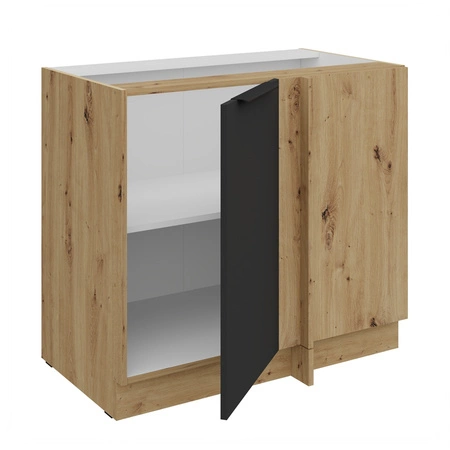 Szafka kuchenna narożna dostawiana Alatri Ar 105 ND 1F BB prawa fronty szafki kuchennej wykończone w technologii anti fingerprint