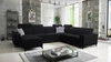 Narożnik z funkcją spania Kelly Sleek VIII czarny lewostronny stylowy narożnik do salonu zapewnia komfort podczas wypoczynku