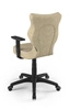 Krzesło do biurka Duo beżowe idealne do wzrostu 146-176,5 cm profilowane siedzisko regulowane podłokietniki łatwo czyszcząca tkanina