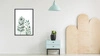 Plakat malowane liście 70x100 plakat w ramie precyzyjny wydruk ze stylową grafiką doskonała dekoracja do salonu lub sypialni