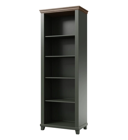 Regał Evora 71 cm butelkowa zieleń / dąb lefkas stylowy design regału doskonały dodatek do biura gabinetu lub pokoju nastolatka