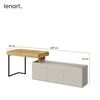 Biurko z szafką Teen Flex 239 cm hikora naturalna / silk flou funkcjonalne biurko młodzieżowe z możliwością narożnego montażu