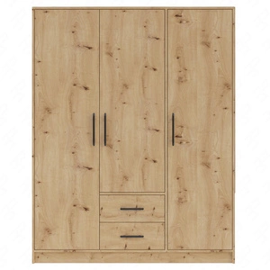 Szafa Caspe 150 cm dąb artisan nowoczesny design wykończenie ABS oraz czarne uchwyty