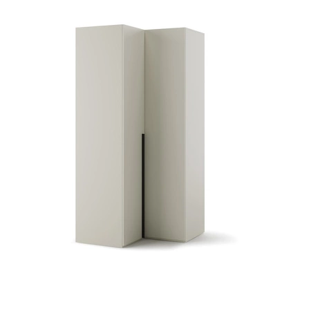 Szafa narożna Woow szampańska nowoczesny wygląd szafy z dwoma drążkami na ubrania wiszące modna i lekka kolorystyka