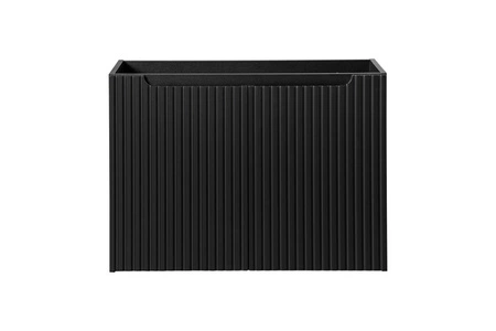 Szafka pod umywalkę Nova 80 cm czarna funkcjonalna szafka do łazienki gustowne frezowane uchwyty odporność na działanie wilgoci