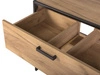 Szafka pod umywalkę nablatową Brooklin 90 cm dąb craft złoty funkcjonalna szafka do łazienki w stylu industrialnym z szufladą i półką