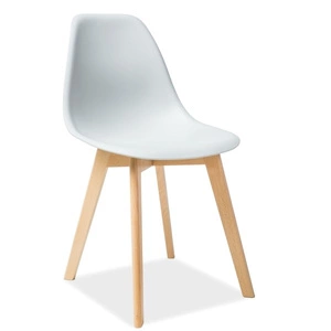 Krzesło kuchenne Moris 37x46 cm jasny szary nowoczesne oraz funkcjonalne krzesło z drewnianymi nogami