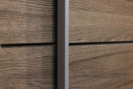 Szafa przesuwna Galaxy 270 cm san remo ciemne pojemna szafa z lustrem w nowoczesnej formie wyposażona w aluminiowe prowadnice drzwi