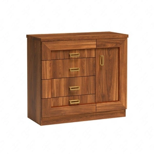 Komoda z szufladami Tade 100 cm dąb stuletni elegancki styl idealna komoda wzbogacona o metalowe uchwyty do salonu sypalni lub biura