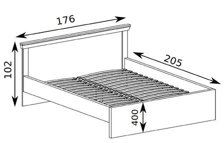 Zestaw mebli do sypialni Antica dąb craft złoty eleganckie i uniwersalne meble do sypialni pojemne szuflady metalowe uchwyty