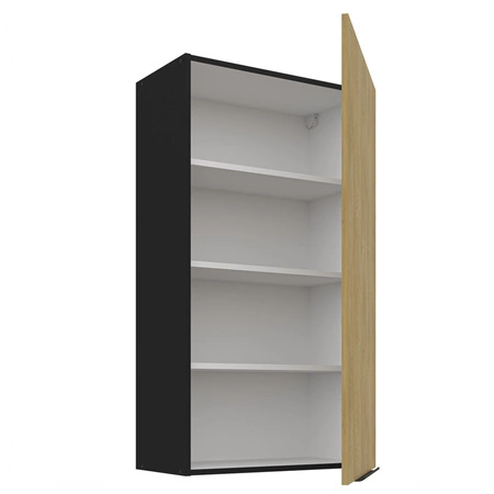 Zestaw mebli kuchennych Crotone 300 cm eleganckie szafki kuchenne z metalowymi uchwytami krawędziowymi szafka z koszem cargo