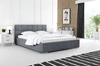 Łóżko tapicerowane Costa 140x200 szare stylowe łóżko z pojemnikiem na pościel wygodny zagłówek zachwyca eleganckim designem