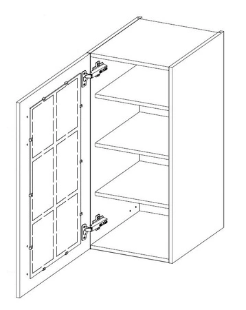 Szafka kuchenna wisząca Kastos 40 GS-90 1F szafka odporna na parę wodną wysoką temperaturę i rozlaną ciecz