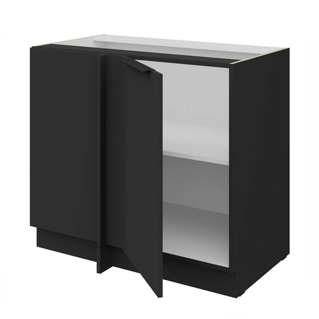 Szafka kuchenna narożna dostawiana Alatri Bl 105 ND 1F BB lewa fronty szafki kuchennej wykończone w technologii anti fingerprint