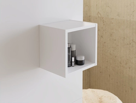 Szafka łazienkowa wisząca Nova / Viva 27 cm biała prosta bryła doskonale uzupełniająca aranżację łazienki odporność na uszkodzenia