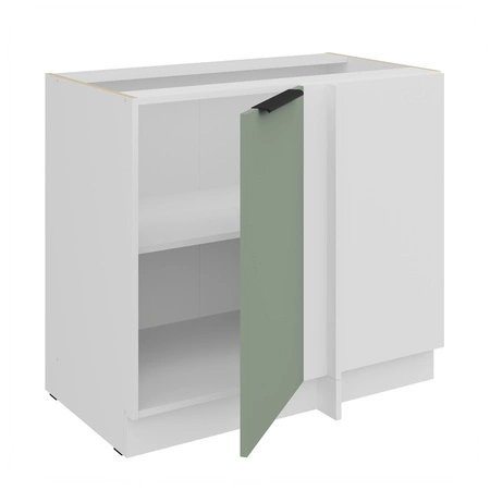 Szafka kuchenna narożna dostawiana Treviso Wh 105 ND 1F BB prawa fronty szafki kuchennej wykończone w technologii anti fingerprint