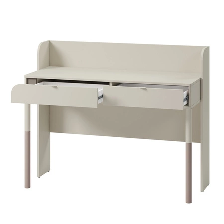 Biurko Harmony 122 cm beżowy / truflowy idealne biurko do pokoju nastolatka lub biura stabilna metalowa podstawa