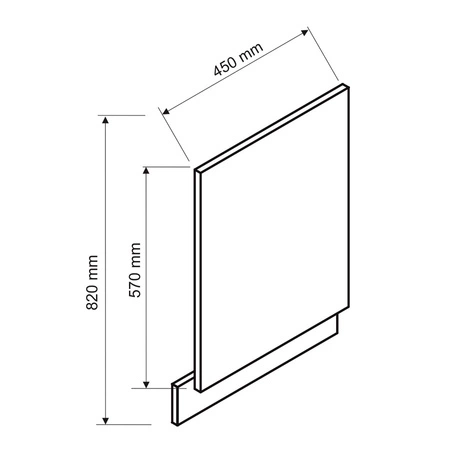 Front do zmywarki Zova FZ 45 P.O 446x570 dąb halifax / biały odporny na parę wodną wysoką temperaturę i rozlaną ciecz