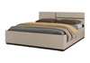 Łóżko Cross 180x200 cm ciemny beżowy idealne łóżko z pojemnikiem do stylowej sypialni z wysokim zagłówkiem