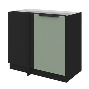 Szafka kuchenna narożna dostawiana Treviso Bl 105 ND 1F BB lewa fronty szafki kuchennej wykończone w technologii anti fingerprint