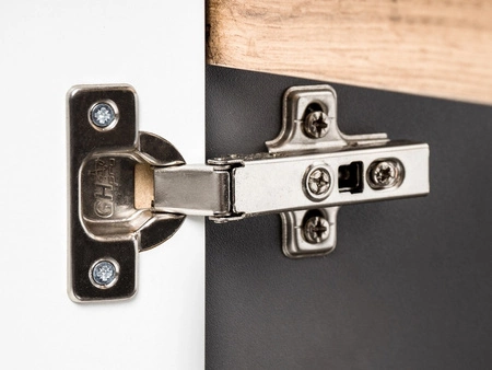 Szafka łazienkowa wisząca Bali 35 cm szary połysk / dąb wotan szafka do łazienki z półką odporna na uszkodzenia i działanie wilgoci