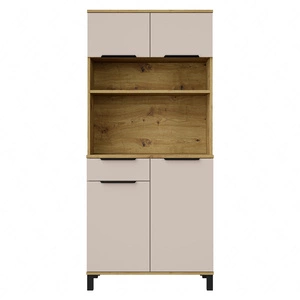 Kredens kuchenny Soela 80 cm dąb artisan / beżowy idealny mebel kuchenny do aranżacji małego aneksu kuchennego bufet do kuchni