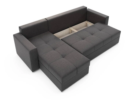 Narożnik z funkcją spania Aldo szary lewostronny gwarantuje najwyższy komfort i funkcjonalność