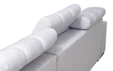 Narożnik z funkcją spania Luigi III brązowy prawostronny komfortowy narożnik do salonu doskonały do codziennego wypoczynku