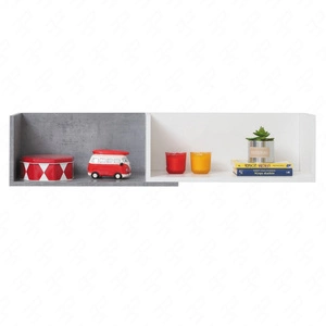 Półka Epsilon 110 cm biała / beton nowoczesna i praktyczna funkcjonalny mebel do pokoju młodzieżowego