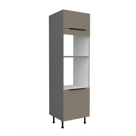 Słupek kuchenny Fiuggi Ant 60 DPM-215 2F szafka do zabudowy mikrofali i piekarnika fronty wykonane w technologii anti fingerprint