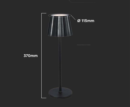Lampka nocna High czarna 1,5W 3000K-6000K wysokiej jakości lampa do każdej aranżacji designerski abażur funkcja zmiany barwy światła