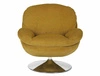 Fotel Brigitte żółty funkcjonalny oraz nowoczesny fotel obrotowy z chromowaną podstawą komfortowy podczas wypoczynku