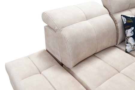 Narożnik z funkcją spania Buffalo VI żółty prawostronny funkcjonalny i stylowy narożnik rozkładany z trzema pojemnikami na pościel